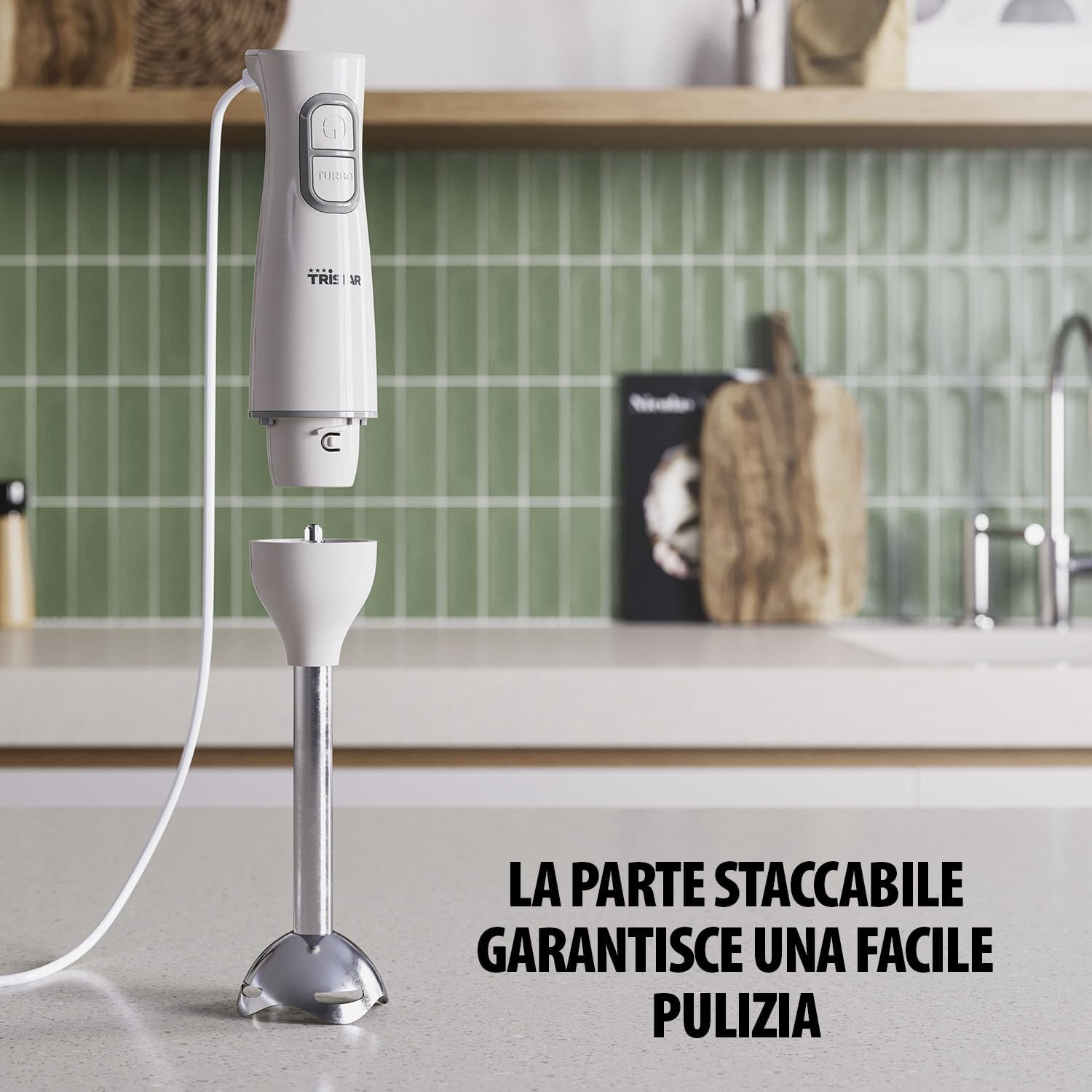 Tristar Set Frullatore a Immersione, parti lavabili in lavastoviglie, inclusi Frullatore manuale in acciaio inox rimovibile, frusta, tritatutto, bicchiere graduato, 350 W, MX-4881