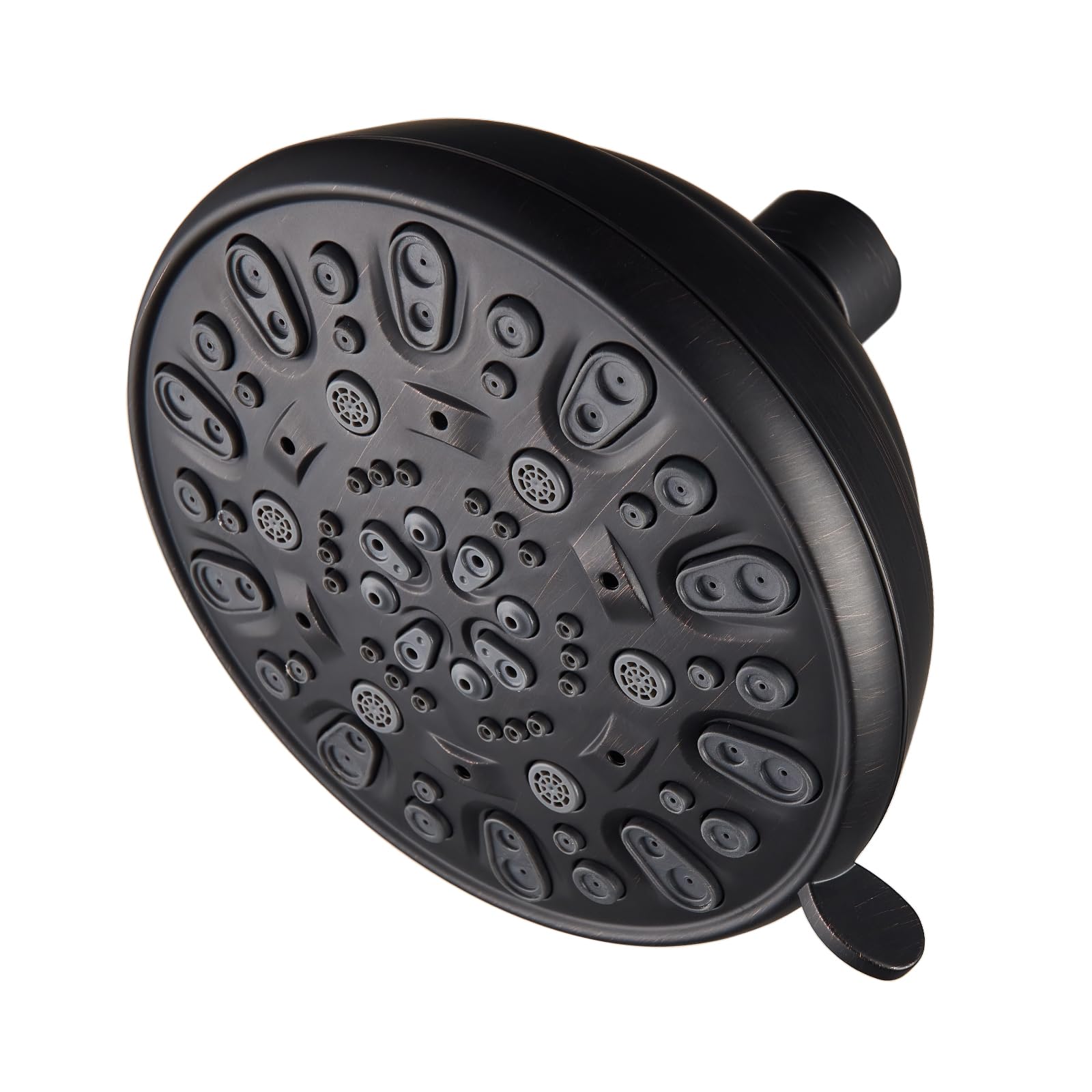 High Pressure Shower Head VMASSTONE 4.7" Rain Fixed Showerhead 7-Spray Setting with Adjustable Brass Swivel Ball Joint - Excellent Replacement for Your Bath Shower Head (FM-001 Oil Rubbed Bronze)