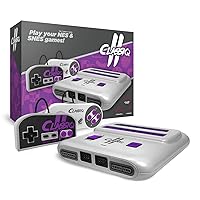 Vista 1 de Old Skool Classiq 2 AV Version Twin Video Game System GreyPurple Compatible with SNESNES Nintendo and Super Nintendo cartridges