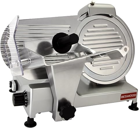 BESWOOD 10" Electric Deli Meat Slicer with Chromium-Plated Steel Blade