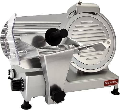 BESWOOD 10" Electric Deli Meat Slicer, Cheese Food Slicer with