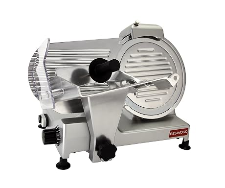 BESWOOD 10" Electric Deli Meat Slicer, Cheese Food Slicer with Premium Chromium-plated Steel Blade, for Commercial and for Home Use 240W, BESWOOD250