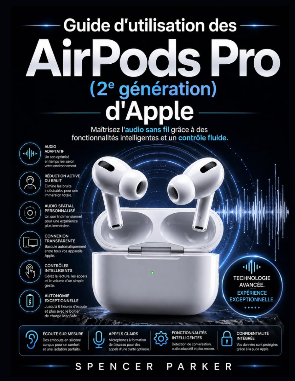 Guide d'utilisation des AirPods Pro (2e génération) d'Apple: Maîtrisez l'audio sans fil grâce à des fonctionnalités intelligentes et un contrôle fluide