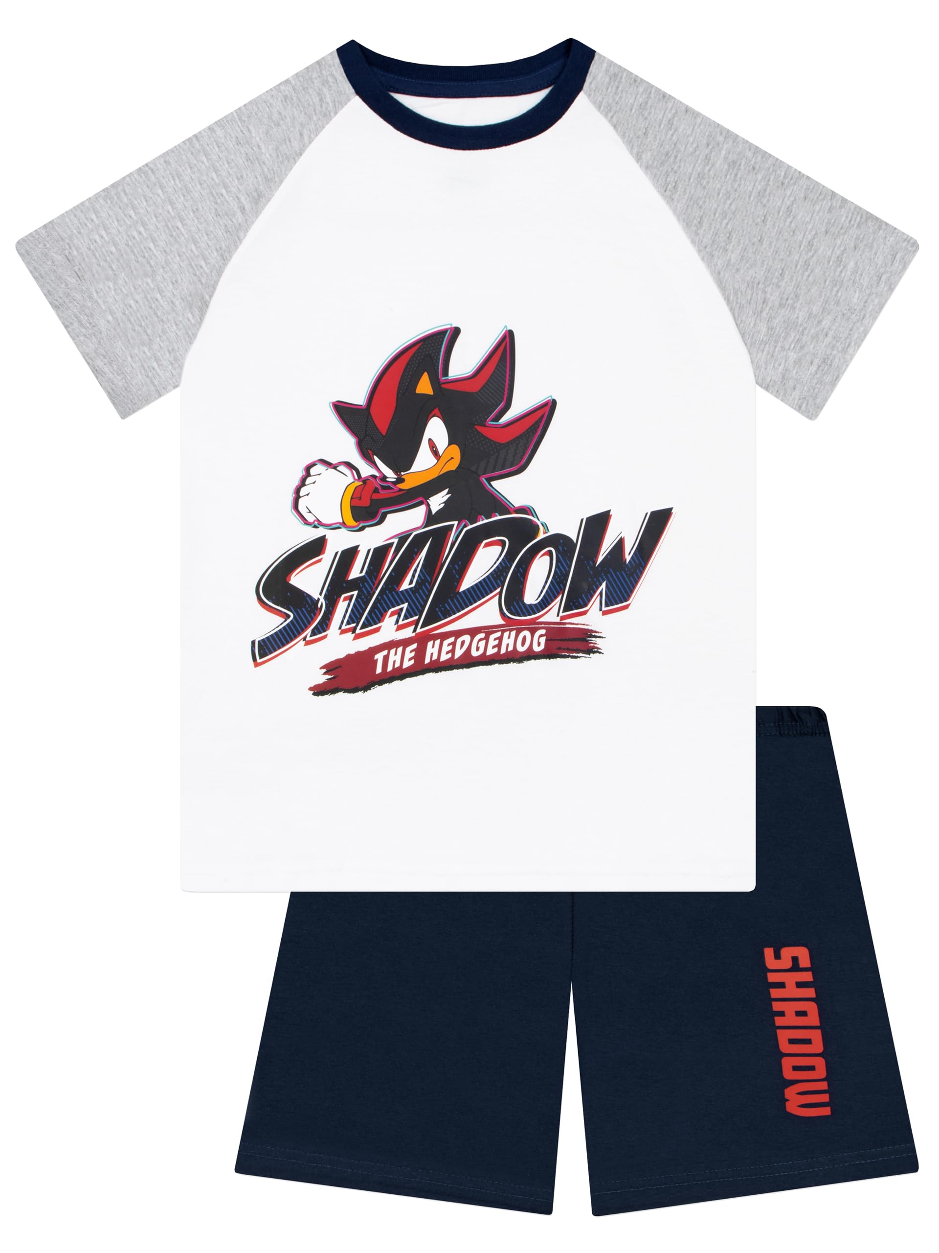 Sonic The Hedgehog Boys Shadow Pyjamas, Short Pjs For Summer Pyjama Set, Grey 11-12 Years