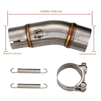 Amazon.com: Lesiyou Motorcycle Muffler Mid Pipe, Muffler