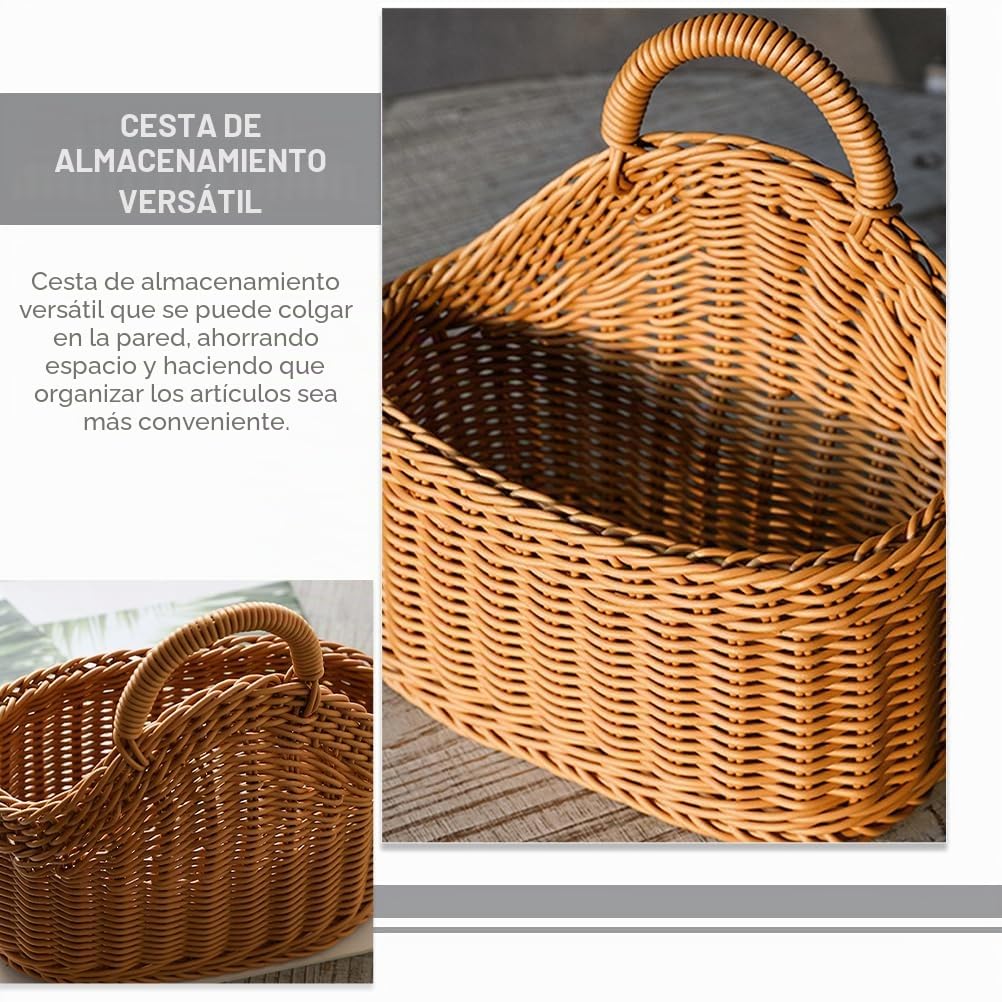 Cesta de almacenamiento para ajos, cesta de ratán para flores, cesta colgante de mimbre, cestas tejidas para revistero de patatas, organizador de artículos diversos, cebolla de plástico,