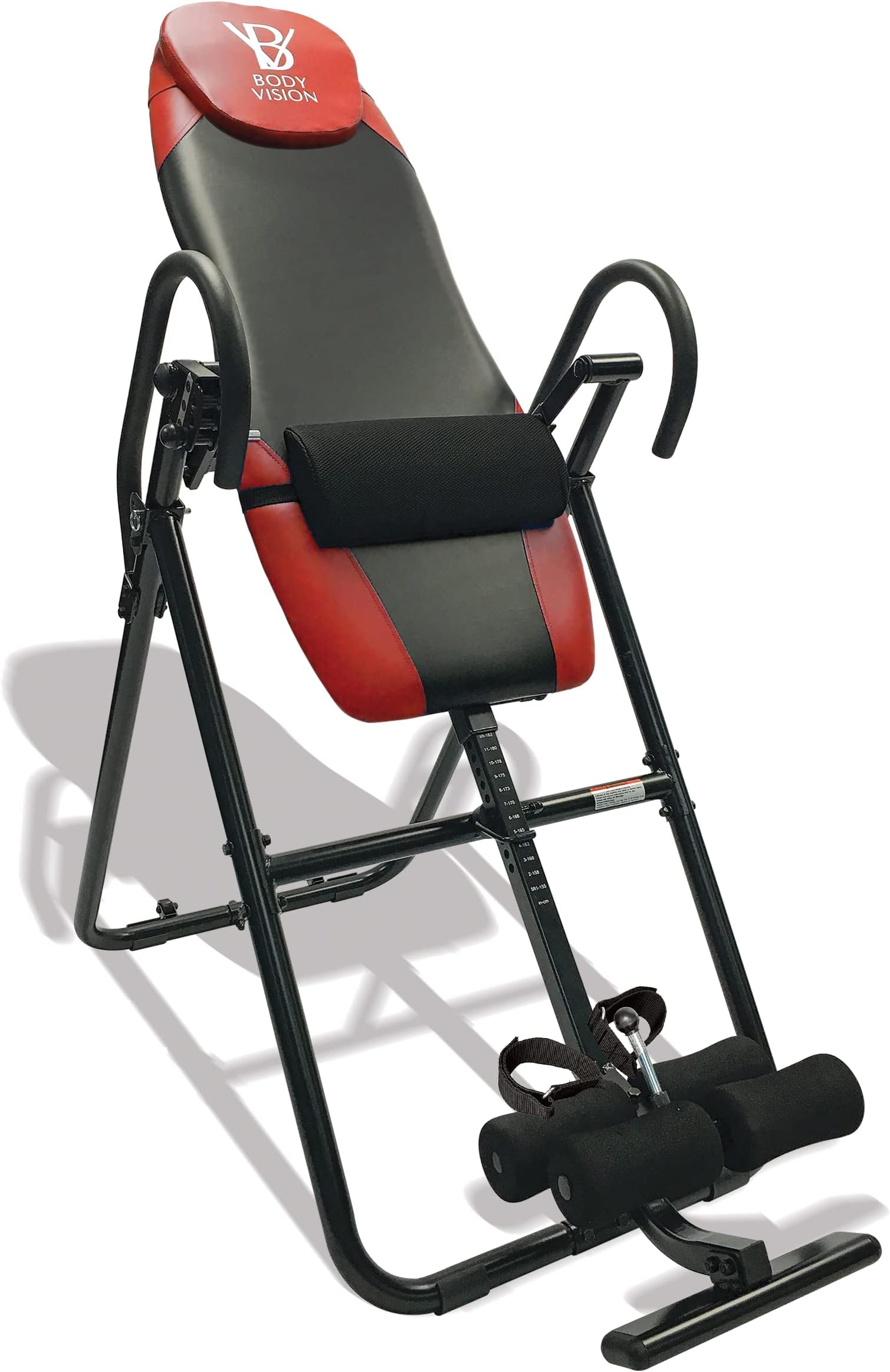 IT9825 Premium Inversion Table with Removable Head Pillow & Lumbar Support Pad, - Heavy Duty - up to 250 lbs., Red