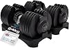 BRAINGAIN 15-in-1 Adjustable Dumbbells 24kg Pair, Quick Change Weights, Space Saving Home Gym Set, Secure Locking System, Non Slip Grip, Includes Storage Dock