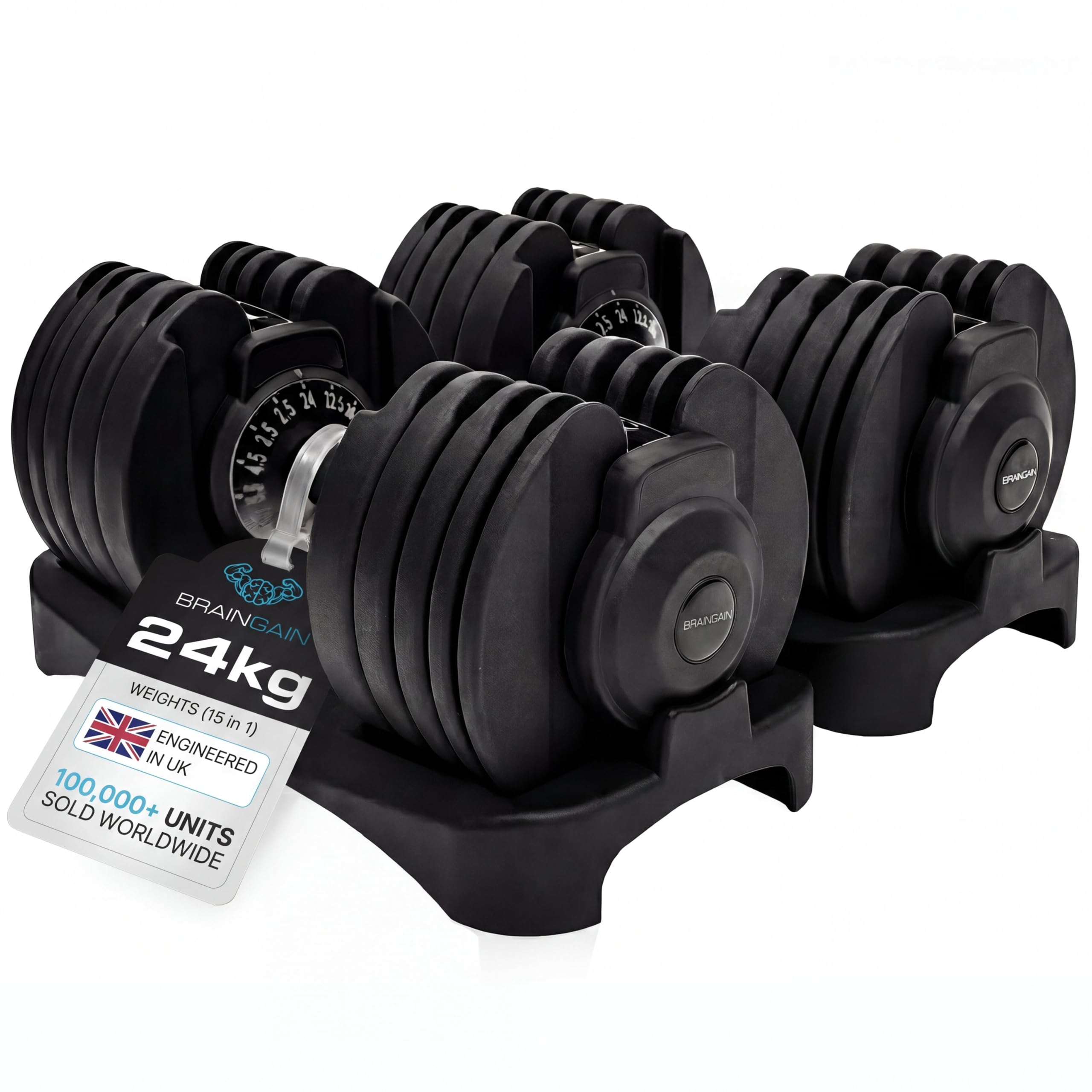 BRAINGAIN 15 in 1 Adjustable Dumbbells Review – Worth the Premium Price?