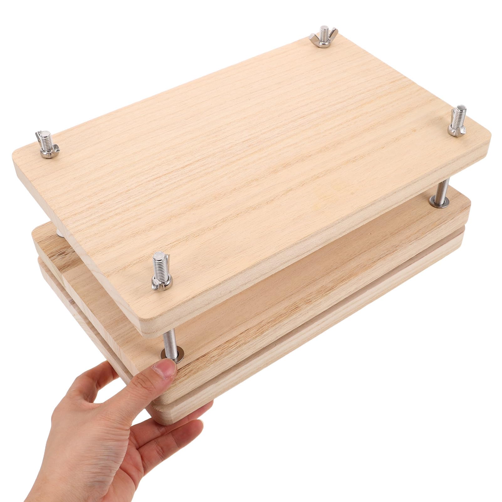 Kit de Encuadernación Prensa de Libros de Madera y Metal, 1 Set