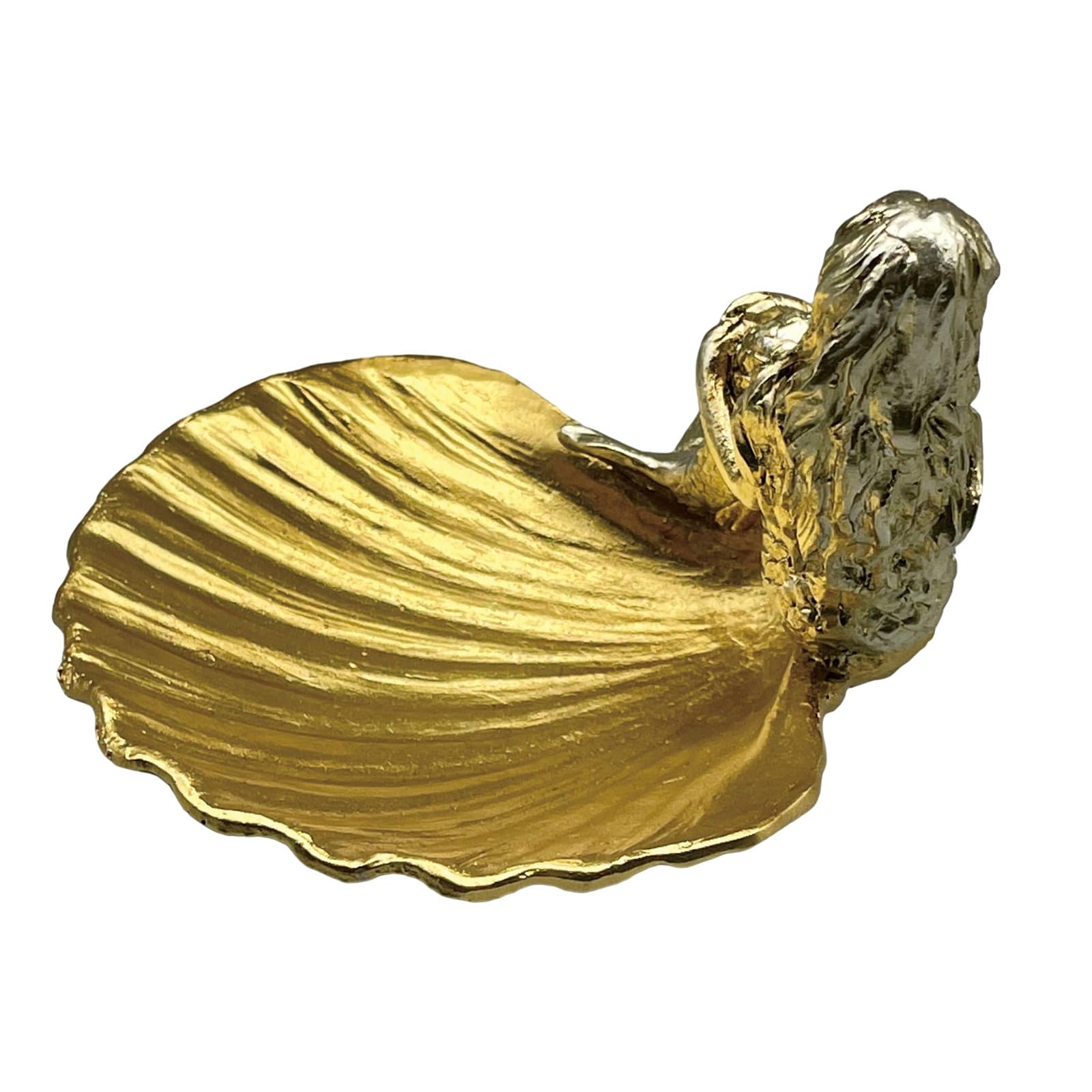 PLCPDM Resin Mermaids Shell Shaped Tray Elegant Jewelry Organiser Multifunctional Bowl for Home Decoration Shell Jewelry