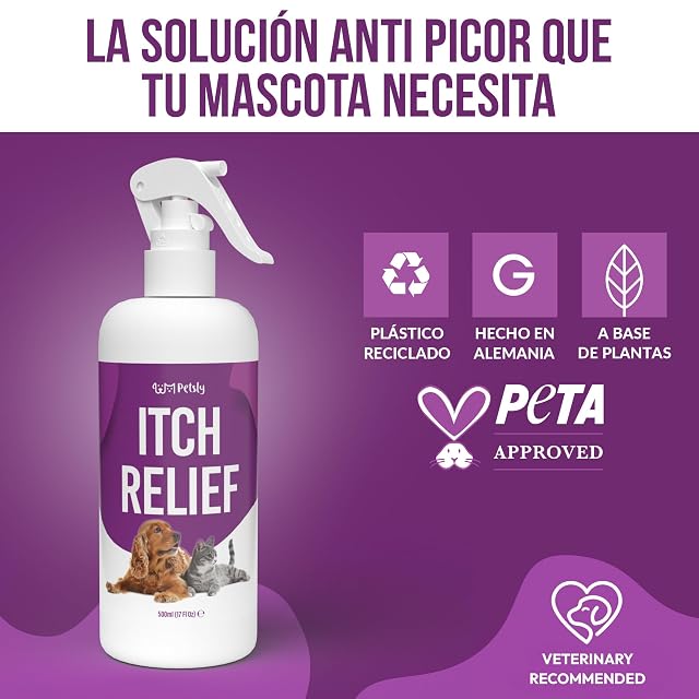 Foto 5 de 7 de Petsly® Spray Antipicores Perros y Gatos 500ml - Aloe, Avena y Manzanilla