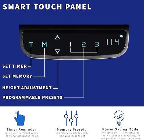 Miniatura 7 de VIVO Escritorio eléctrico de pie integrado de 63 x 32 pulgadas y soporte motorizado para monitor doble, ajuste de altura de 1 toque, se adapta a
