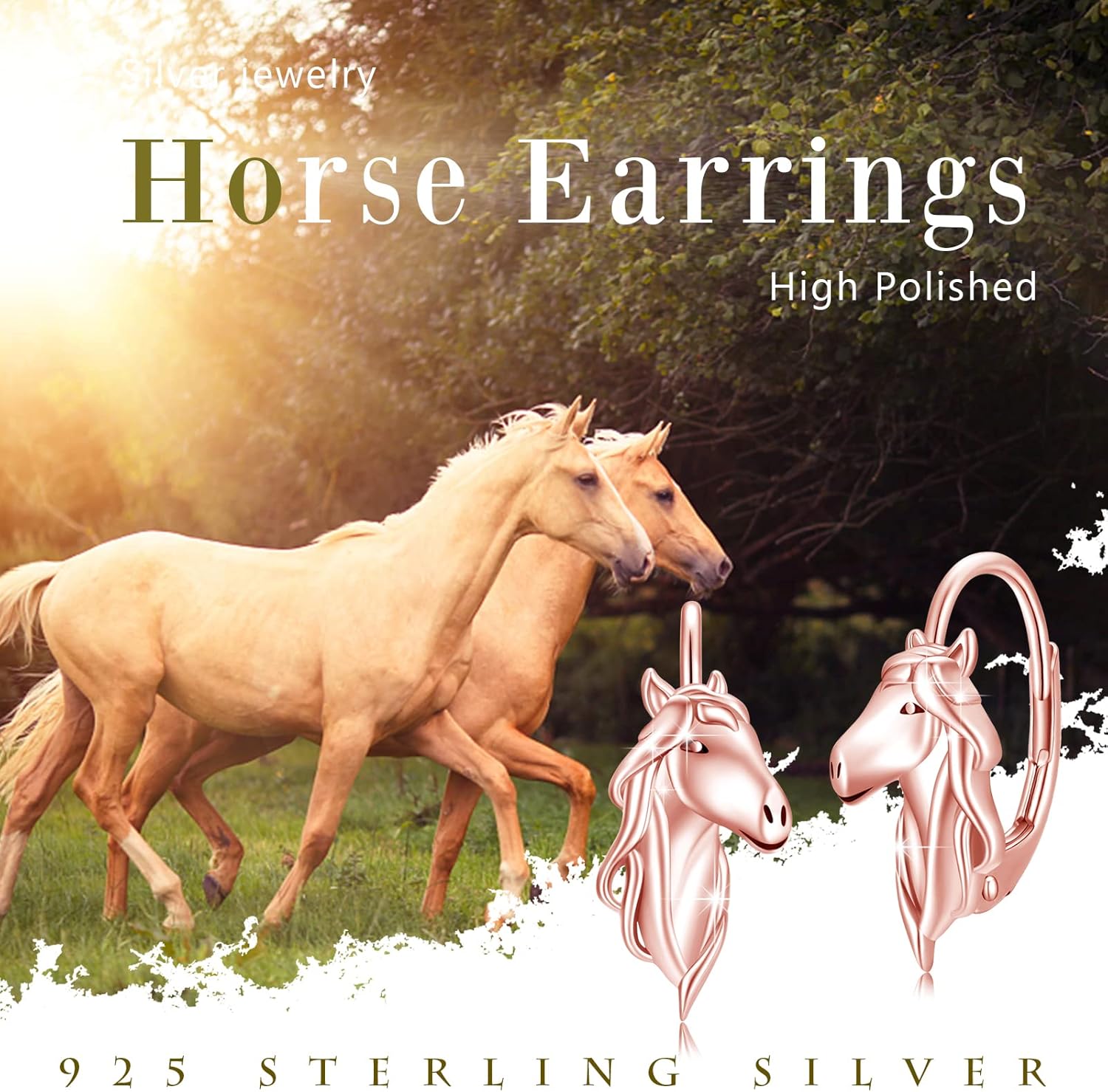Horse Earrings for Women 925 Sterling Silver Horse Earrings Kentucky Derby Jewelry Gifts for Women