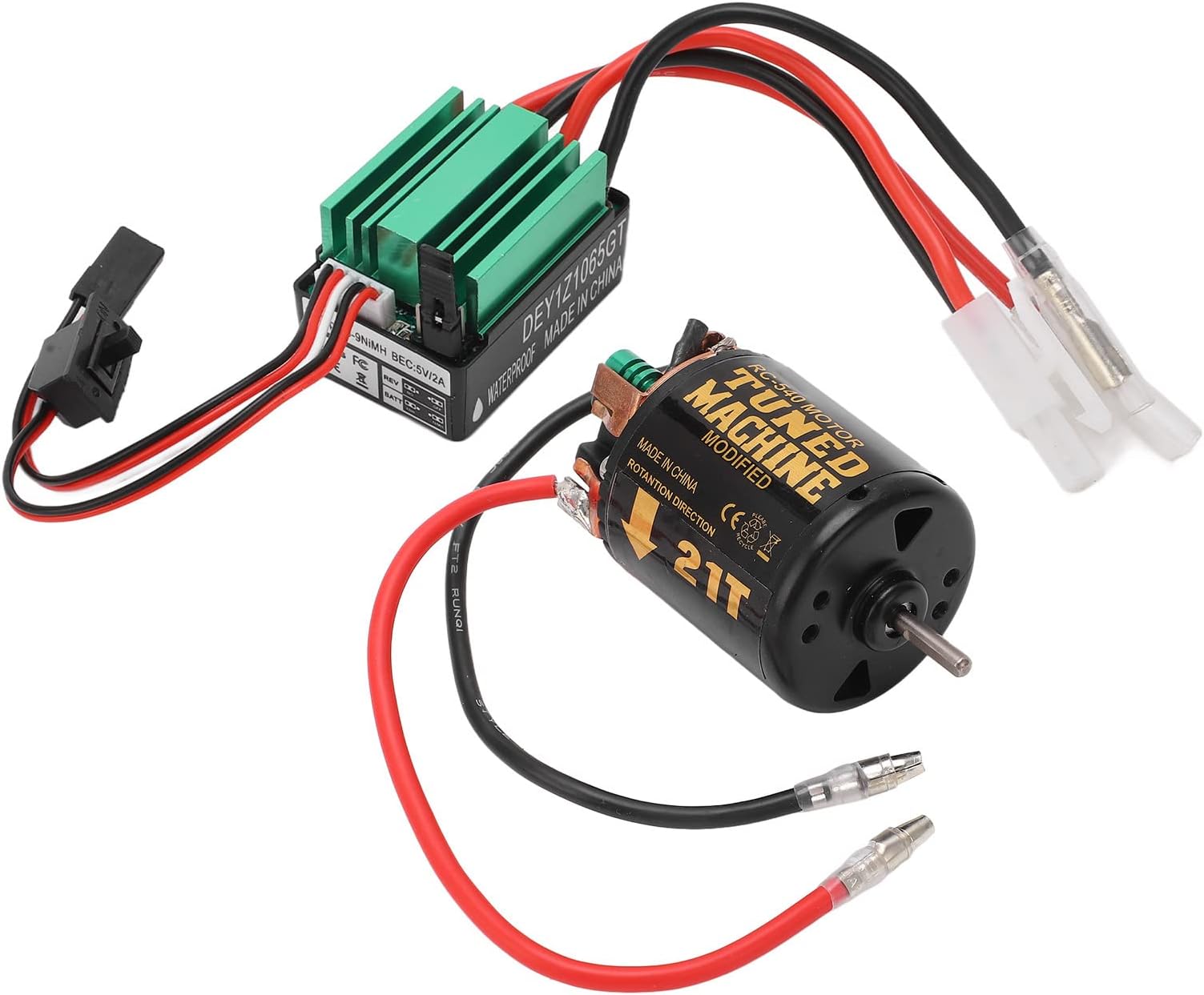 21T Brushed Motor, Low Noise Precise Multi Protection Brushed Motor ESC Combo for RC Cars