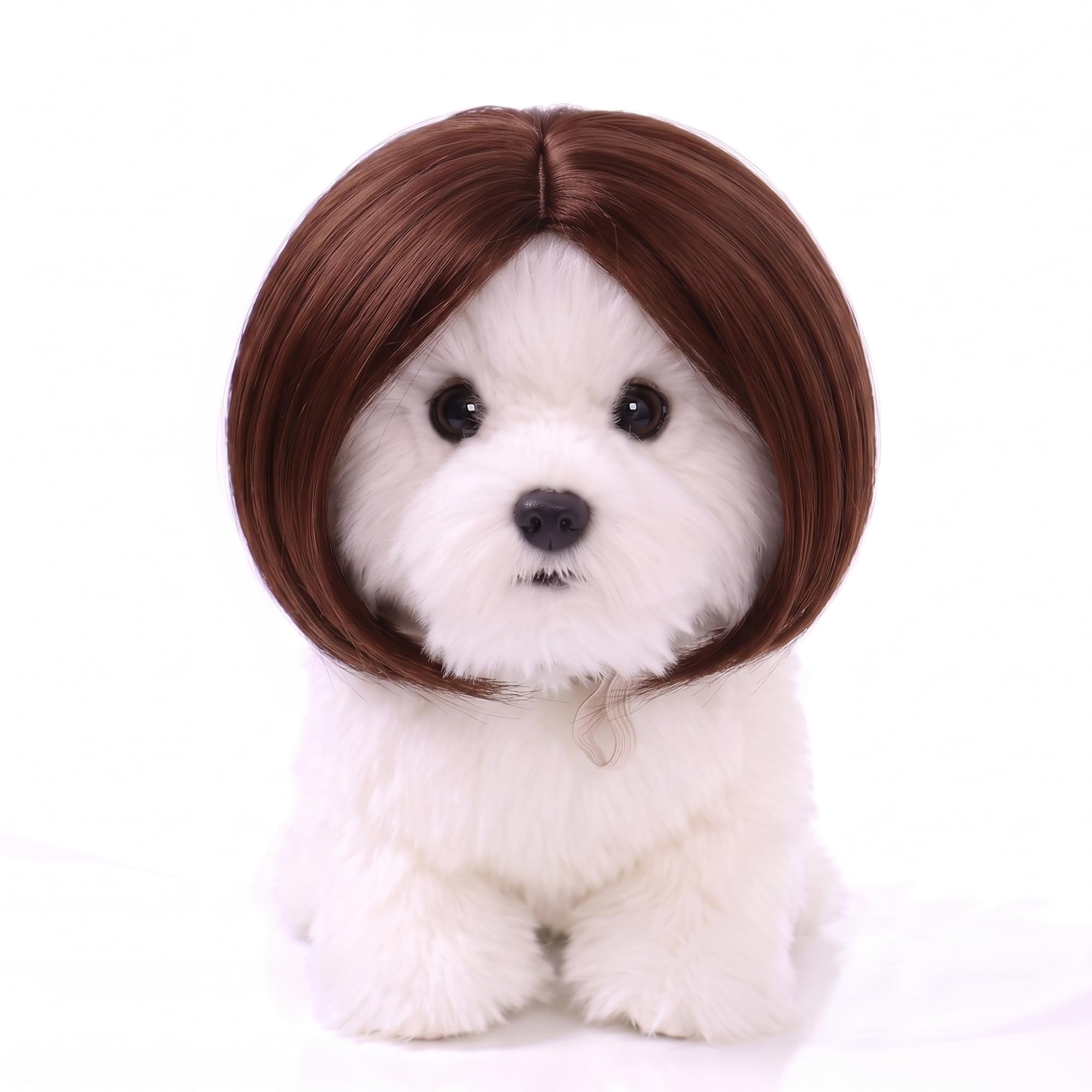Dog Wigs for Small Dogs, Funny Dog Wigs with Adjustable Elastic Bands, Cat Wig for Small Pet Cosplay Decoration Parties Funny (Style 27)