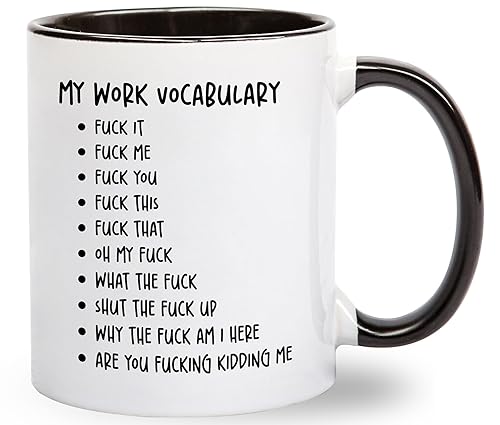 My Work Vocabulary Coffee Mug - Funny Coworker Birthday Gift