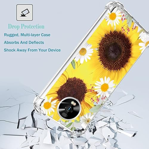 Miniatura 7 de Funda de teléfono para Moto Z3 Play, Motorola Z3 Play para niñas y mujeres, delgada, a prueba de golpes, con patrón floral transparente, suave y