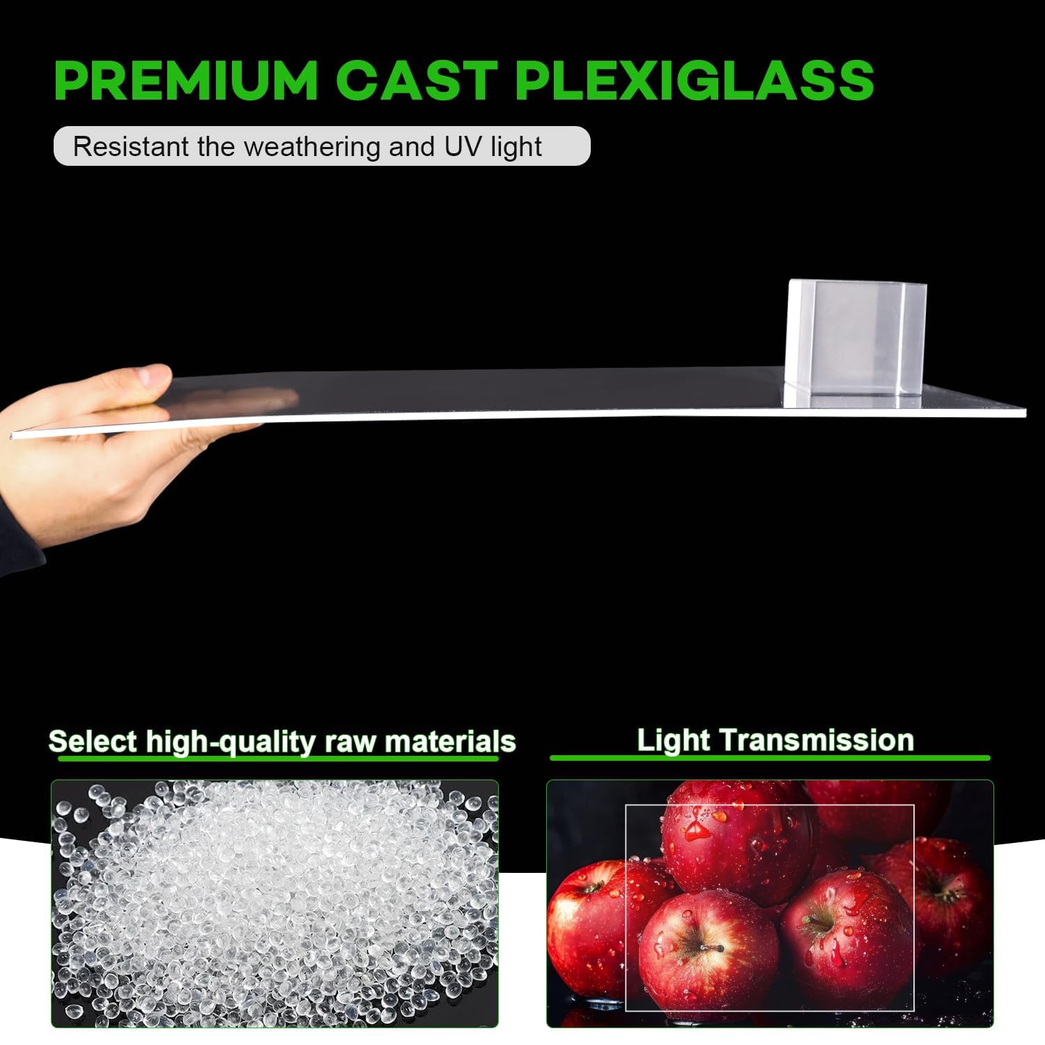 Plexiglass Sheets - 2 Pack 1/8" x 18"x24" -6