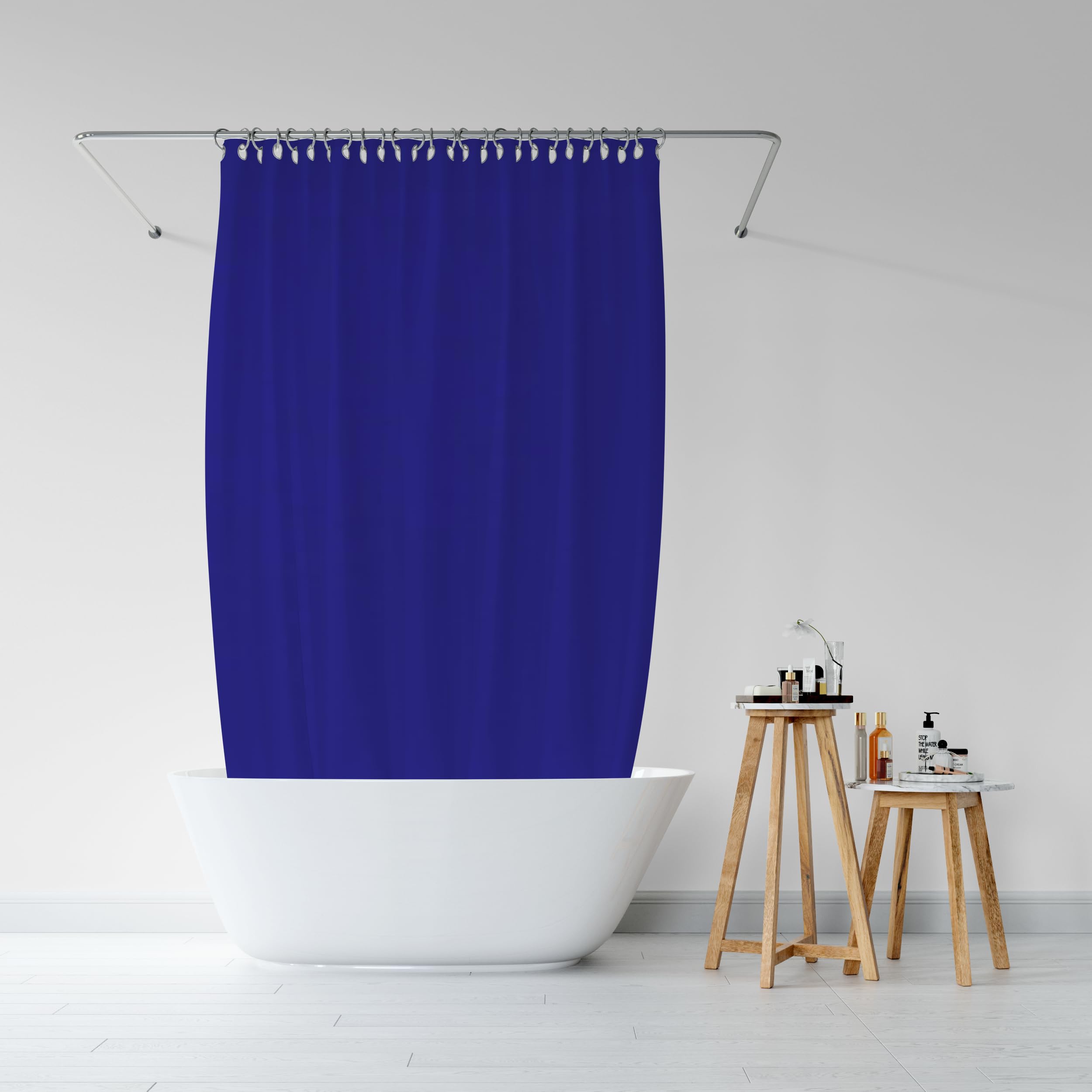 Shower Curtain for Bathroom | Waterproof PEVA Plastic Curtain for Washroom Partition, Shower Screen, Glass Door, Outdoor Balcony & Window | Washable Separator | 200x180cm, Blue | Pack of 1