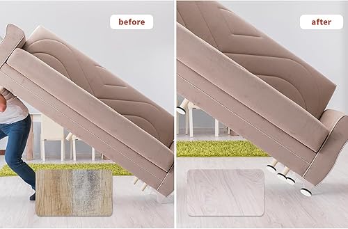 Miniatura 4 de Antrader Elevadores de muebles de forma redonda autoadhesivos, elevadores de mesa, sofá y gabinete, añade altura de 0.6 pulgadas, color negro