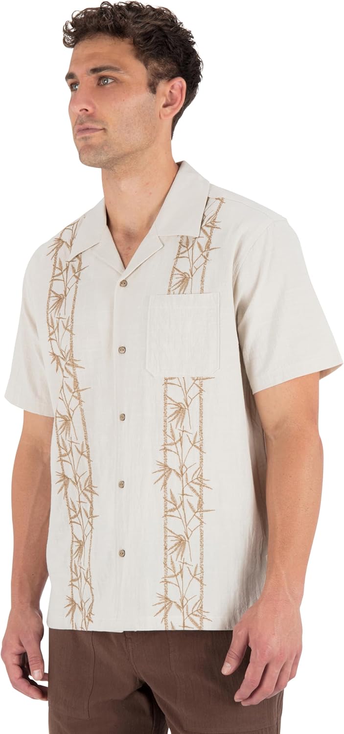 Hurley Men's Short Sleeve Casual Button Down Shirt, Regular Fit, Chest Pocket