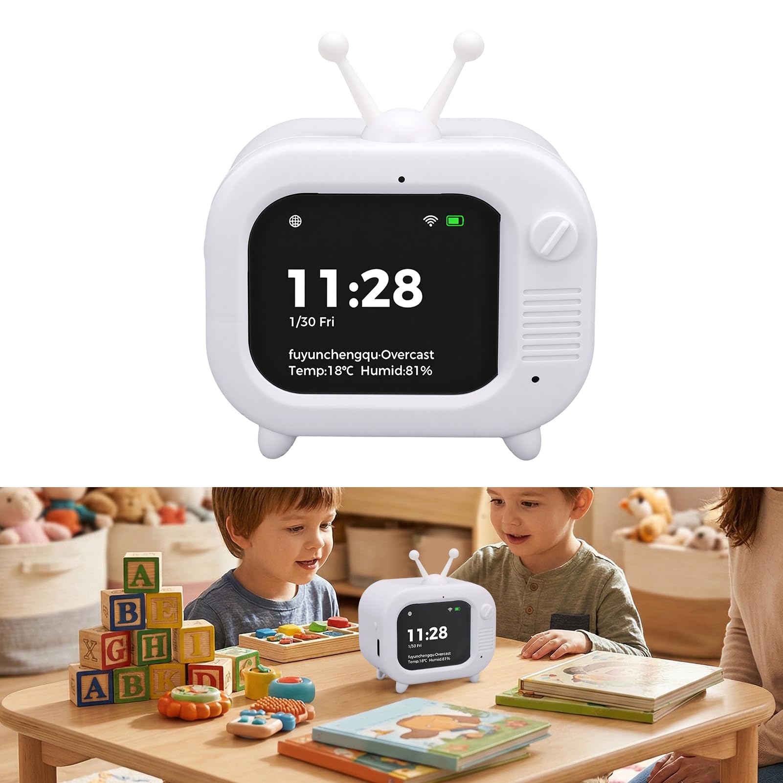 Asixxsix Inteligentny Robot Towarzyszący AI ze Sterowaniem Głosowym, Obsługuje ChatGPT i Inne Modele AI, Interaktywna Zabawka Edukacyjna dla Dzieci i Dorosłych, ponad 60 Języków, Asystent
