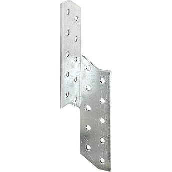 GAH-Alberts 330941 Rafter Purlin Anchors Right and Left Sendzimir Galvanised 2.0 mm Material Strength Hole Diameter 5.0 mm 32 x 32 x 170 mm Pack of 12