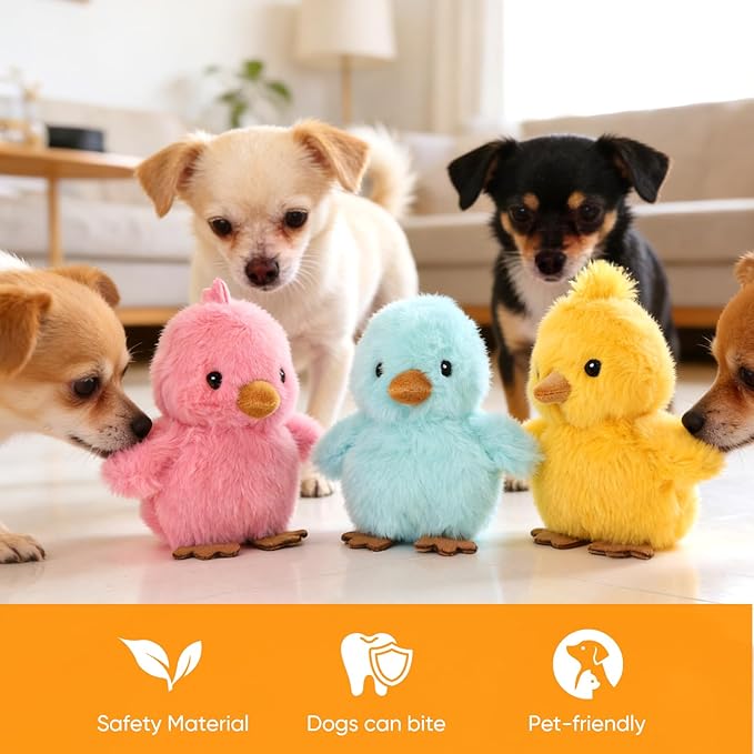 Sew Butiful 3 Piezas Juguete de Peluche Squeak 6 Pulgadas para Perros miniatura 4