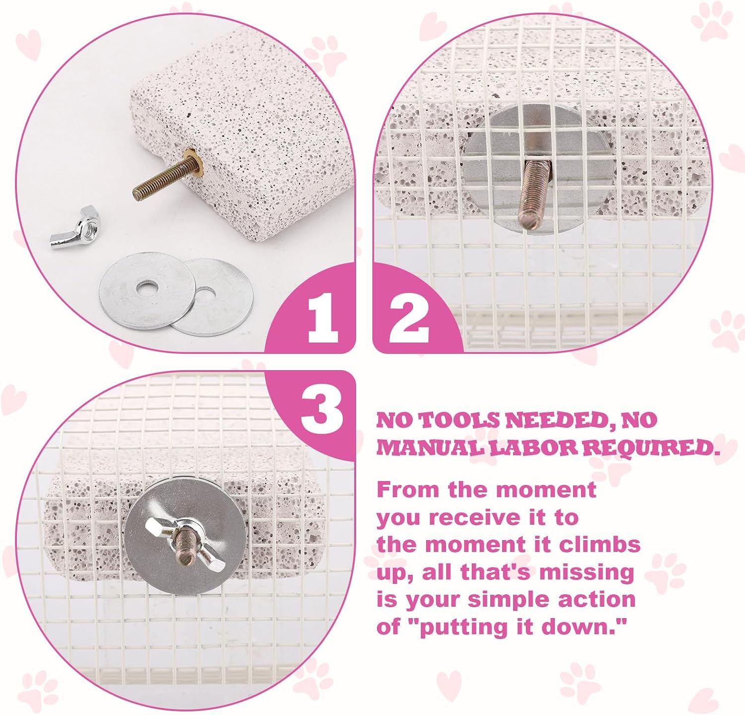 2pcs Chinchilla Lava Ledge, Pumice Climbing Platform & Chewing Toy Teeth Grinding Cage Accessories Lava Rock Chew Stuff for Rats Gerbil Chinchillas Squirrels Guinea Pigs Hamsters