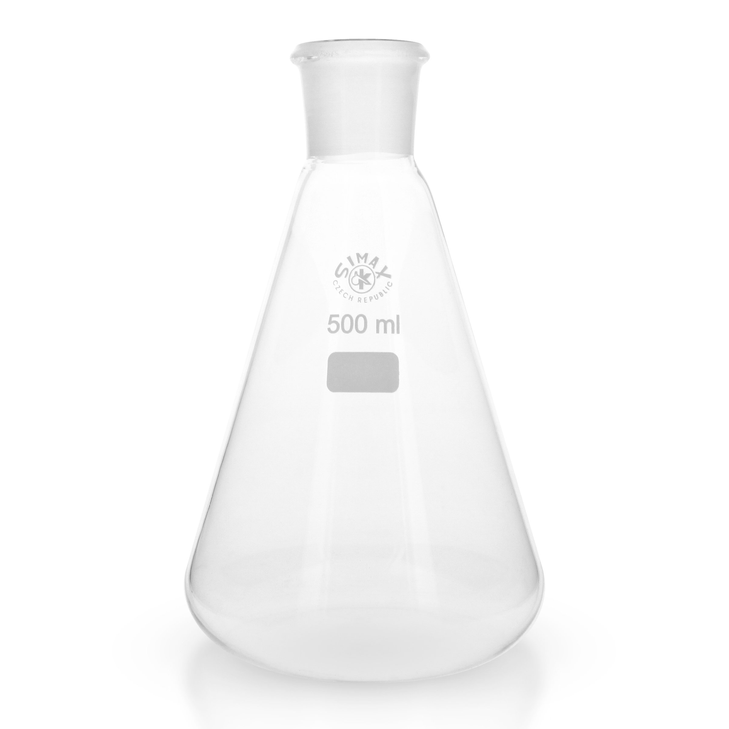 6 x Erlenmeyerkolben 500 ml mit Normschliff 29/32 aus hochwertigem Laborglas (Borosilikat 3.3) / transparent/kältefest/hitzefest/Laborqualität/Simax Erlenmeyer Kolben/Borosilikatglas