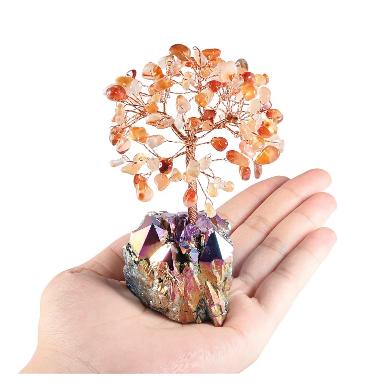 Arbre de Vie en Cristal, bonsaï Feng Shui, Arbre d'argent, 4,5 à 5,7 Pouces