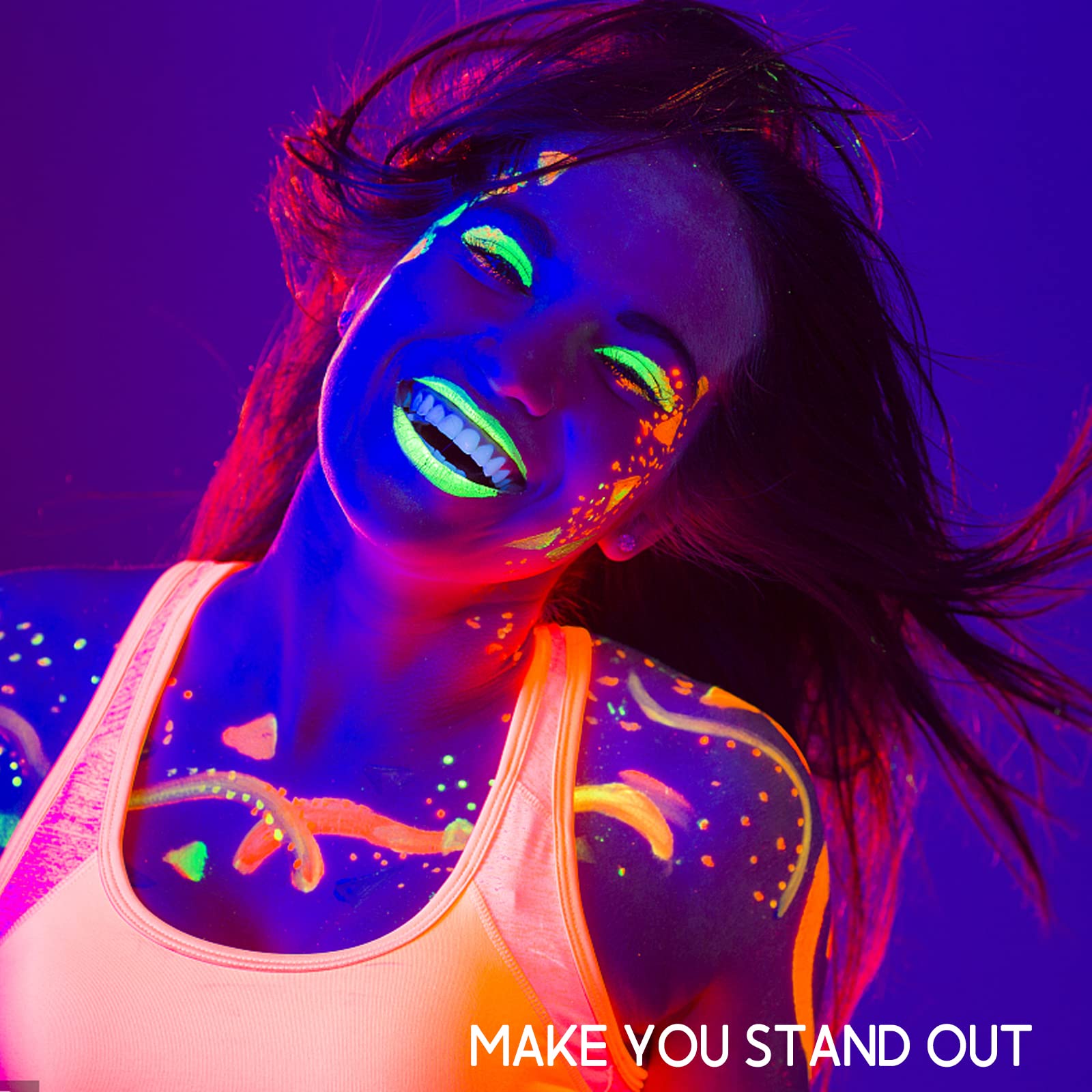 Black Face Paint Sticks UV Body Panit 0.75 Oz