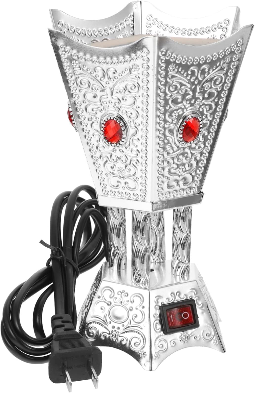 Electric Incense Burner Metal Bakhoor Burner Middle Eastern Style Tabletop Electric Censer for Home Office Yoga Spa Decor