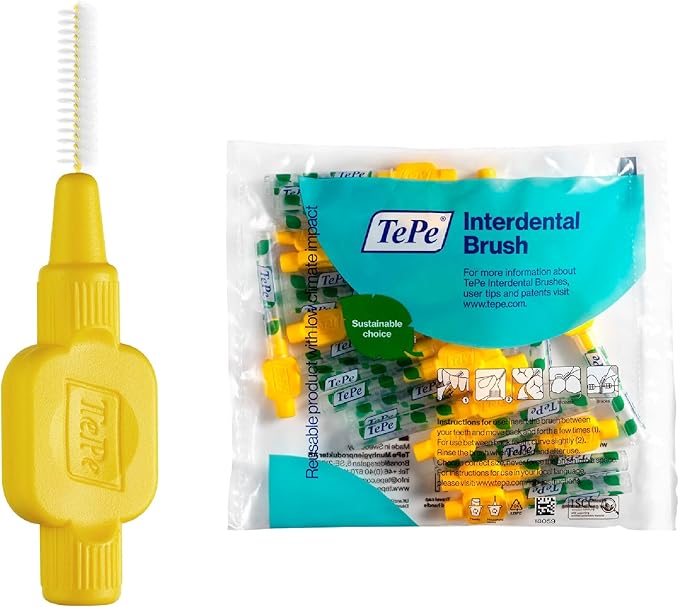TePe Interdental Brush, Original, Yellow, 0.7 mm/ISO 4, 20pcs, plaque