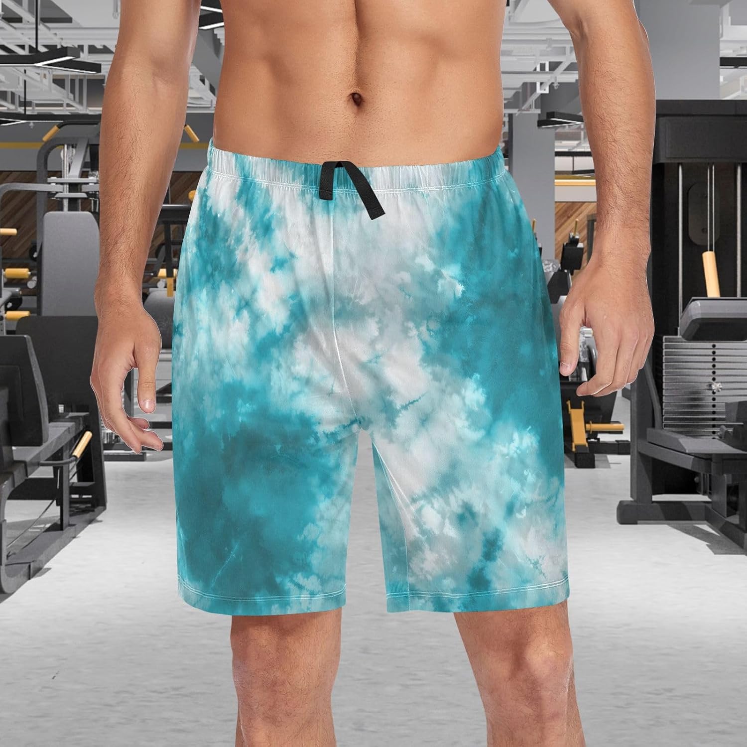 visesunny Men's Pajama Shorts Summer St Soft Sleep Shorts for Men Pjs Bottoms Pants with Pockets S-XXL
