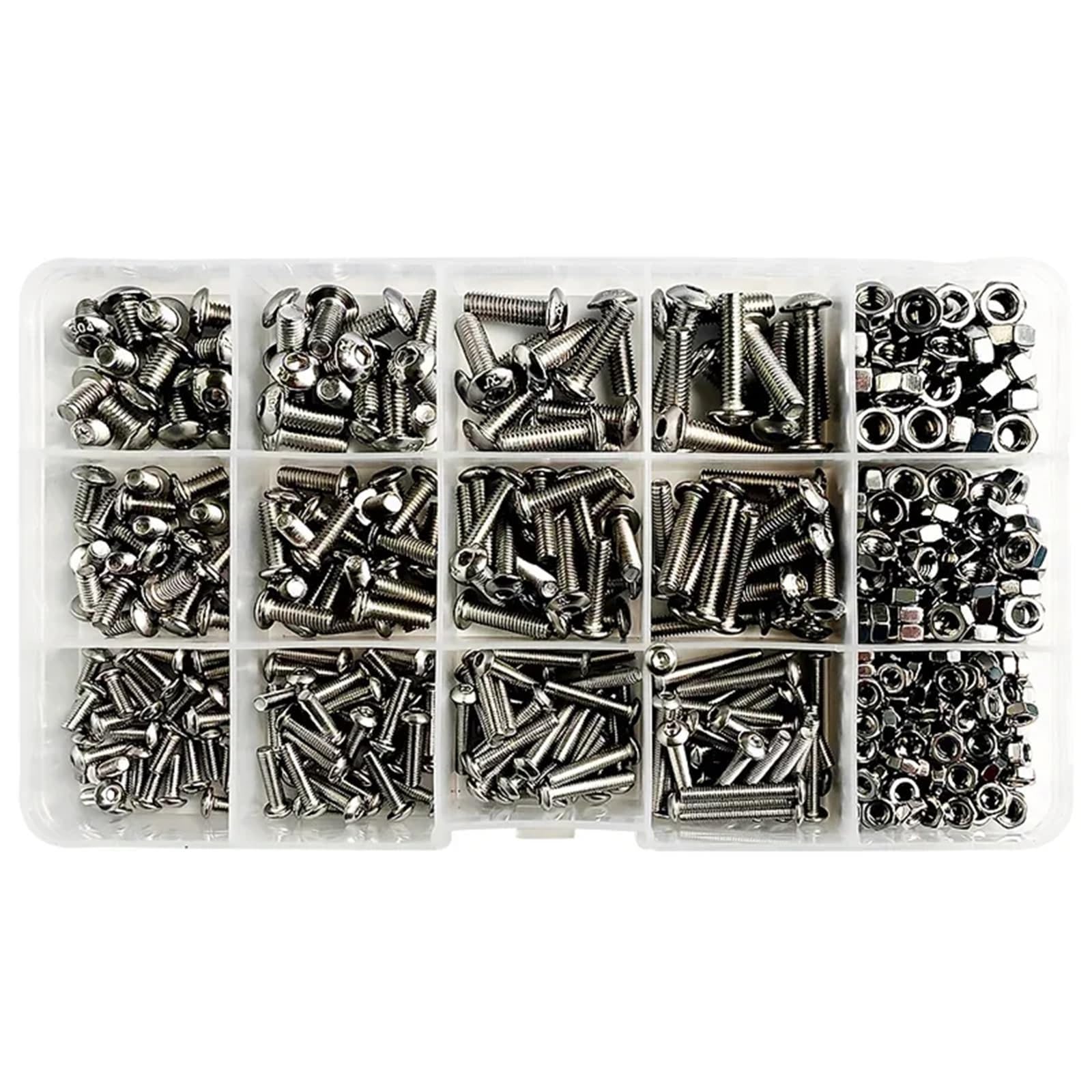 500 tornillos de acero inoxidable 304 M3 M4 M5 con cabeza hueca hexagonal y perno Allen, tornillo mecánico Juego de Tornillos y Tuercas