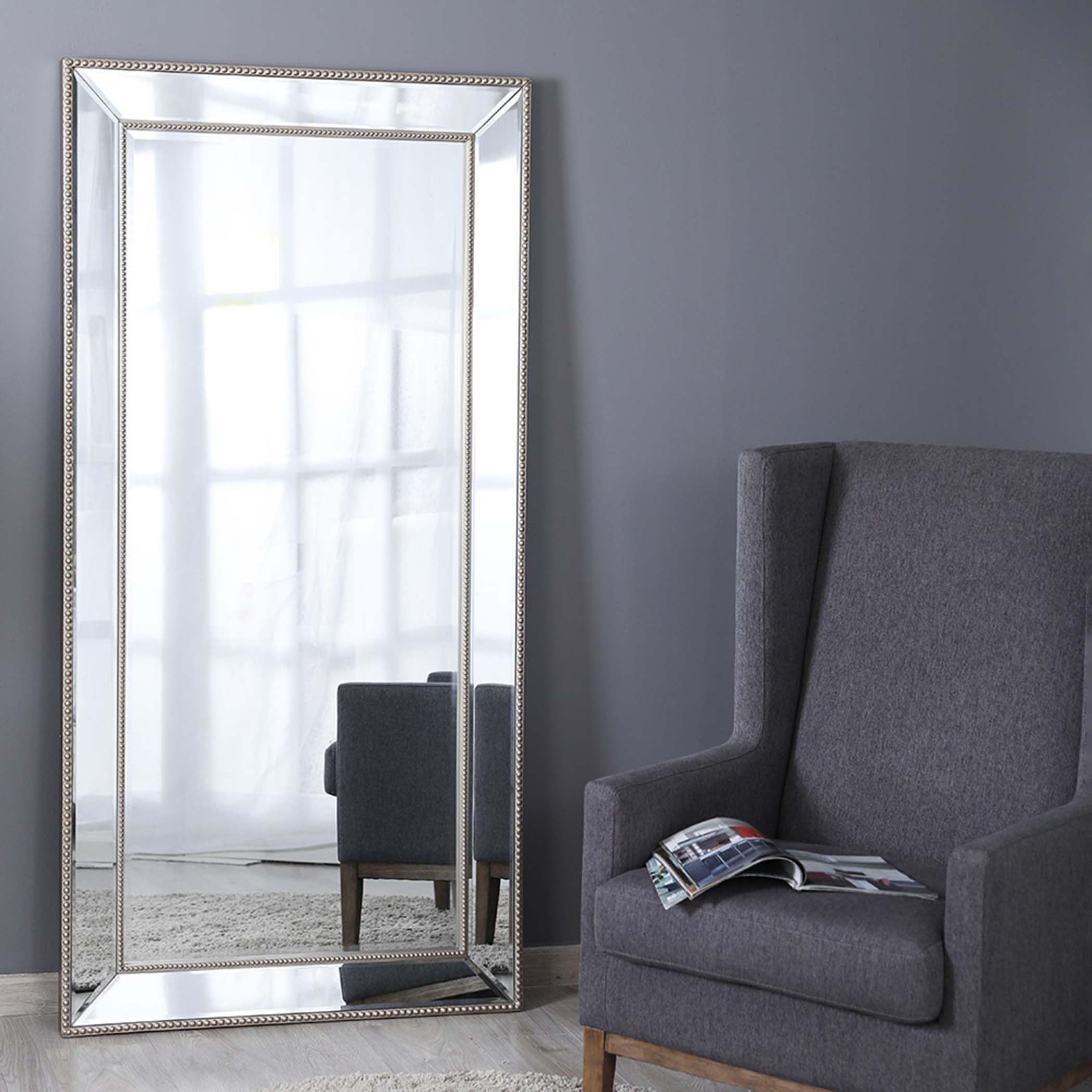PAN Home Craig Floor Mirror Antq. 90X180 cm Silver