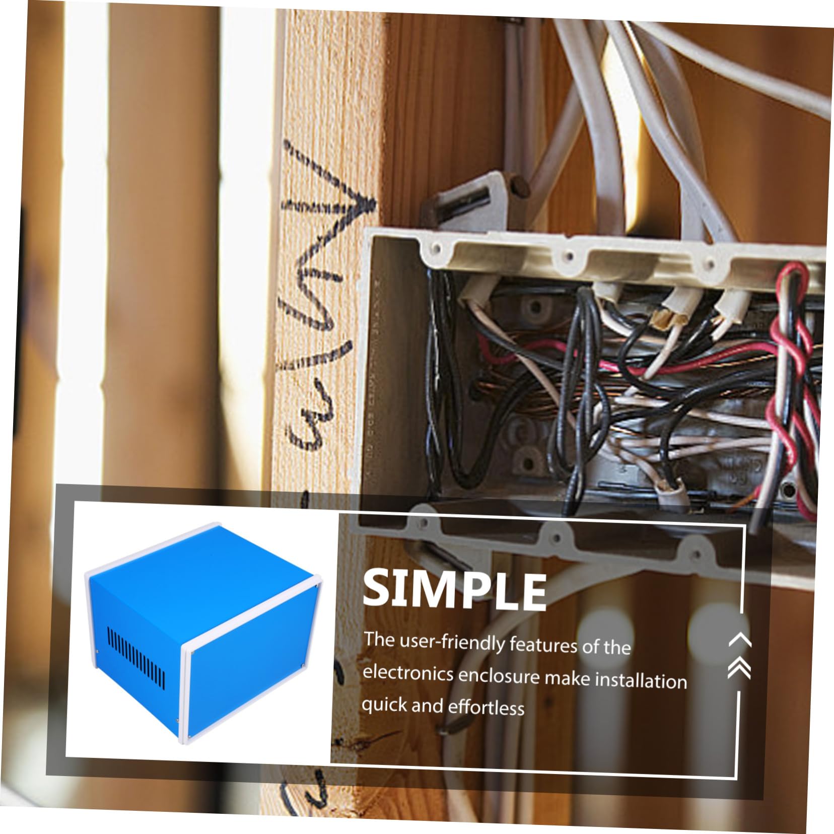 Artibetter Eisernes Selbstgemacht Elektrogehäuse Projektbox Anschlussdose Verteilerkasten Stromverteilerkasten Robust Korrosionsbeständig für Kommunikations und Messgeräte