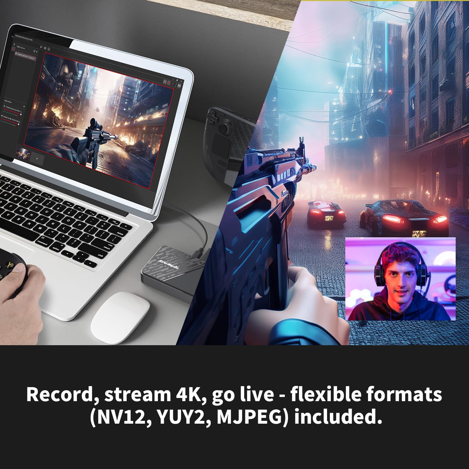AVerMedia Streamline Mini+ GC311G2 - Scheda di cattura HDR 4K60, registrazione 1080p60, streaming di gioco a bassa latenza per Switch, Xbox, PS5, PC su Twitch, OBS