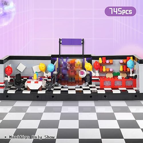 Miniatura 2 de -MOC FNAF - Juego de construcción de escenarios, lindos bloques de construcción creativos para niños, Halloween para niños (745 piezas)