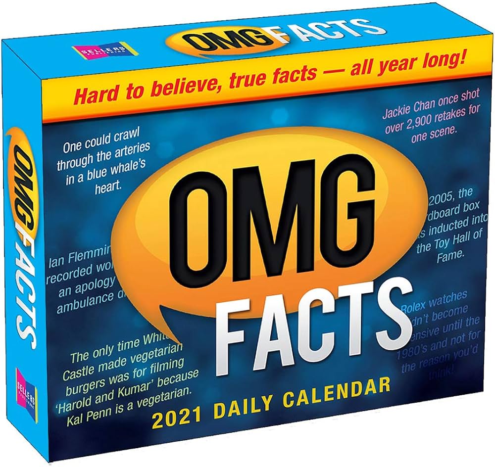 2021 OMG Facts Boxed Daily Calendar: Spartz Media: 9781531911034: Amazon.com: Books 2021 OMG Facts Boxed Daily Calendar: Spartz Media: 9781531911034: Amazon.com: Books