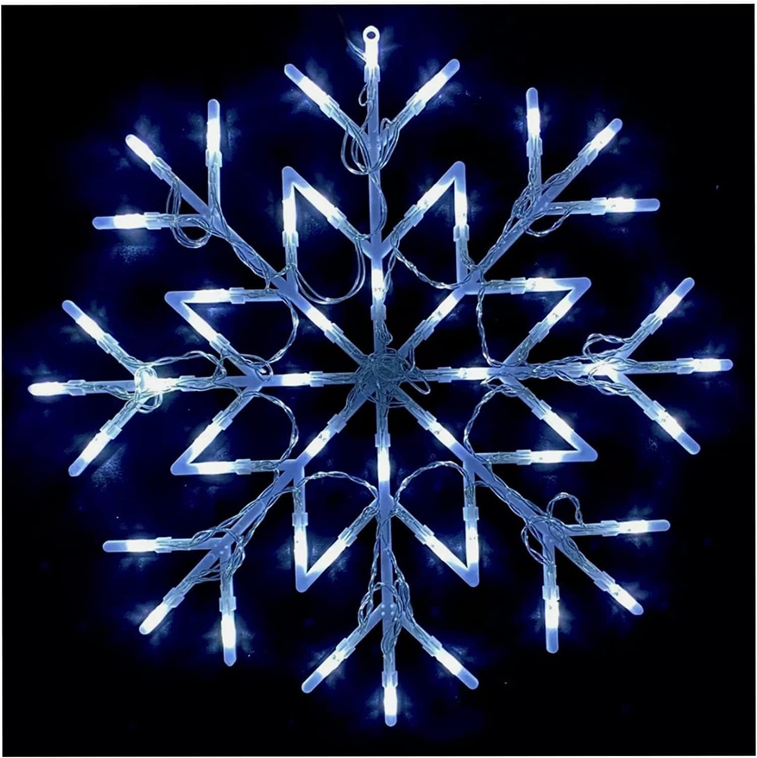 Skyte White 50 Led Snowflake Christmas Light - Flashing Silhouette Home Window Xmas Festive Party Decoration Lights Home Office Indoor (Cool )
