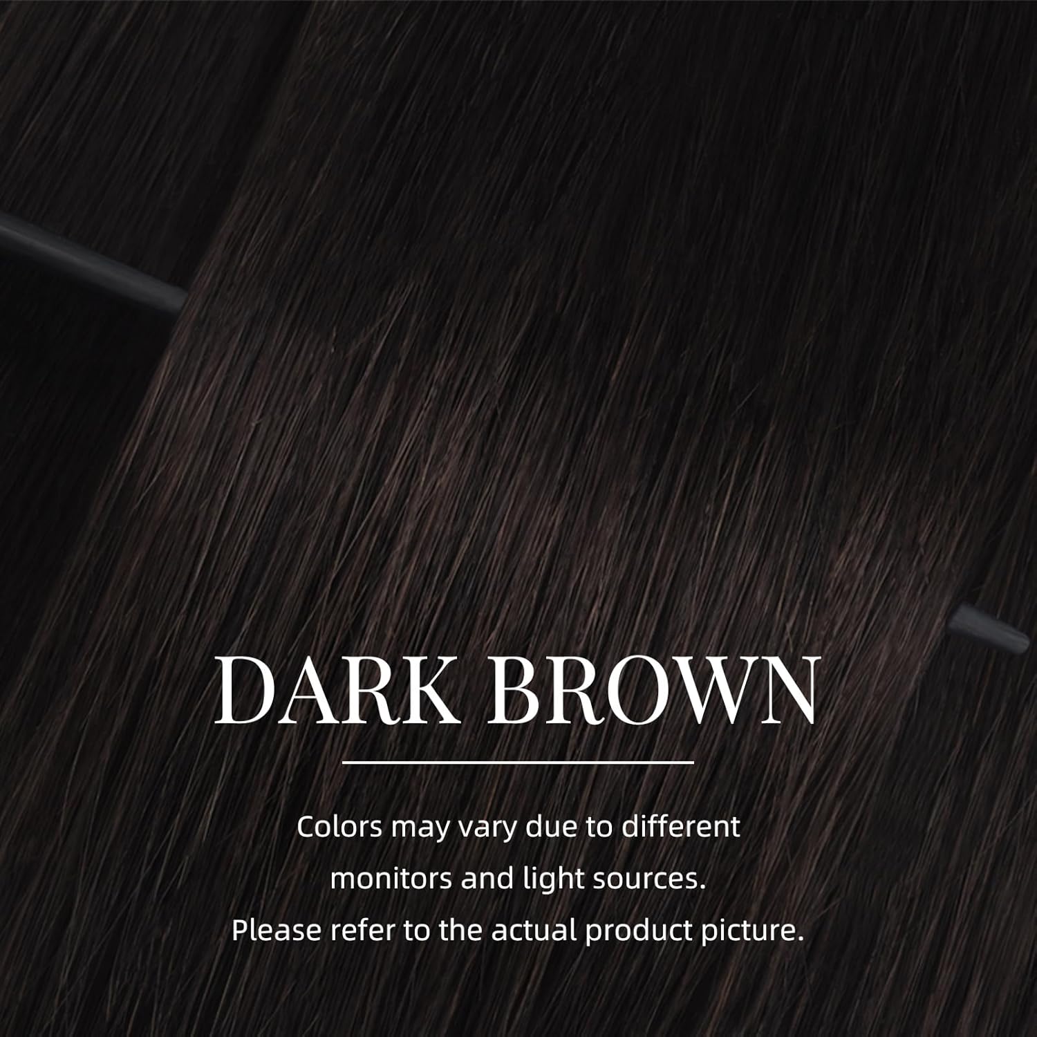 Vlasy Tape in Hair Extensions Human Hair 22 Inch Dark Brown Invisible Straight Seamless Skin Weft Mini Tape Extensions Real Human Hair 2# 8 Pcs