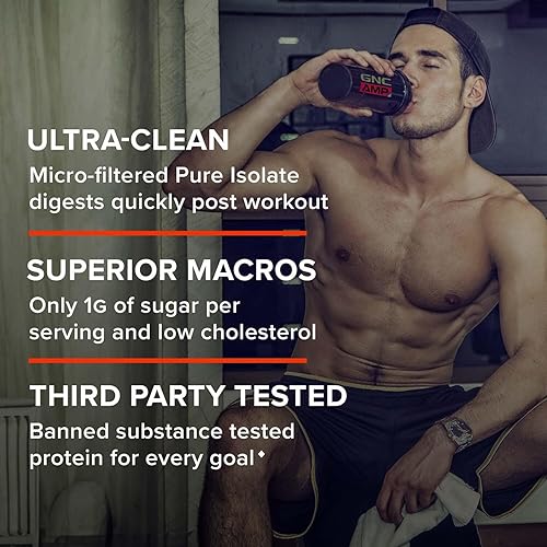 Miniatura 6 de GNC AMP Pure Isolate Whey Protein - Galletas y crema (28 porciones)