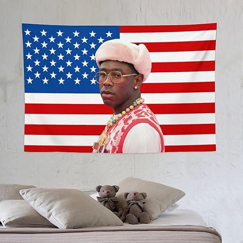 Miniatura 6 de NOsawa Tapiz de cantante Tyler para decoración del hogar, álbum de pared de rapero, arte para colgar en la pared, póster impreso con imagen de The