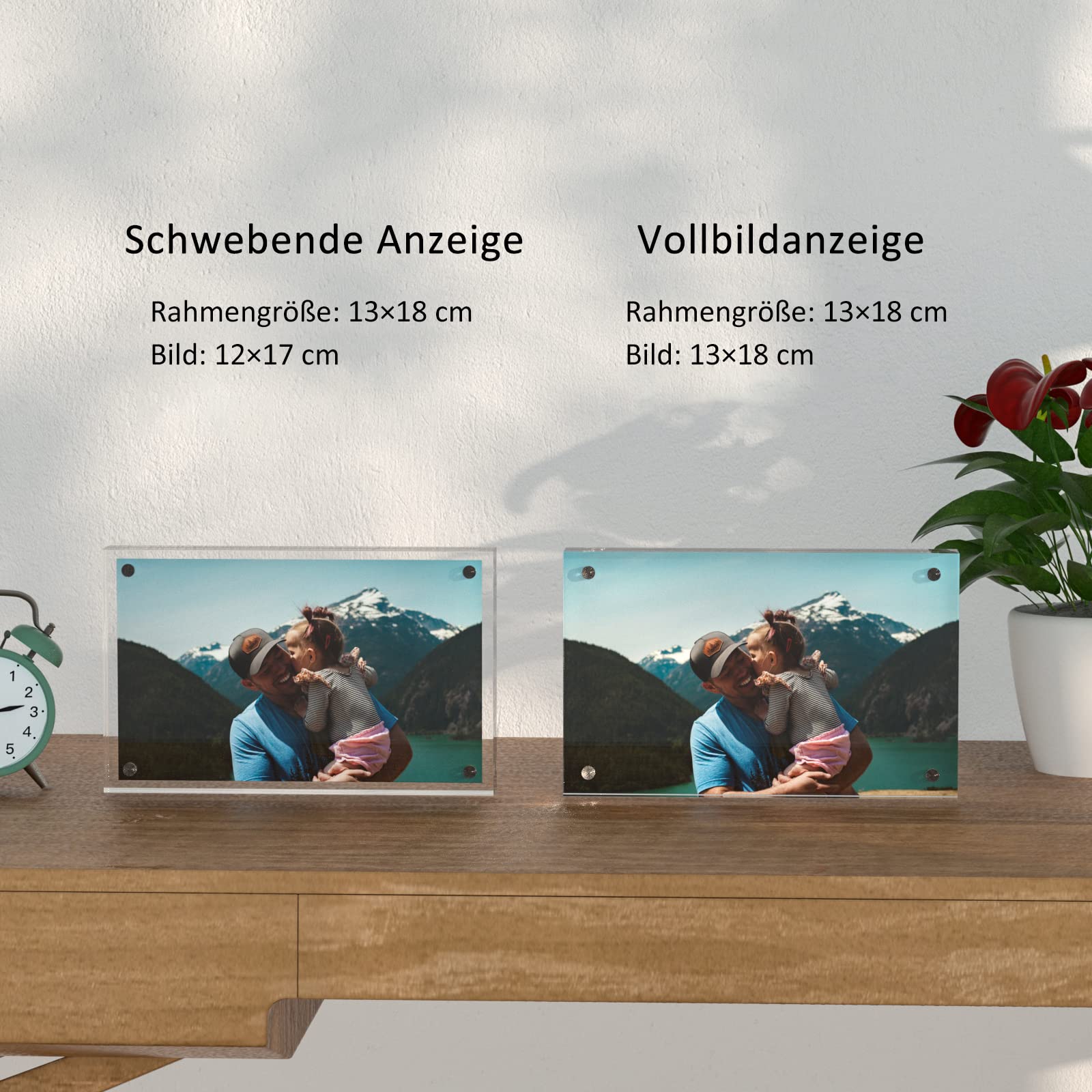 Cadre Acrylique Transparent Pour Billet – Double Face Magnétique, Protection Et Exposition, Adapté Aux Billets, Photos Et Timbres
