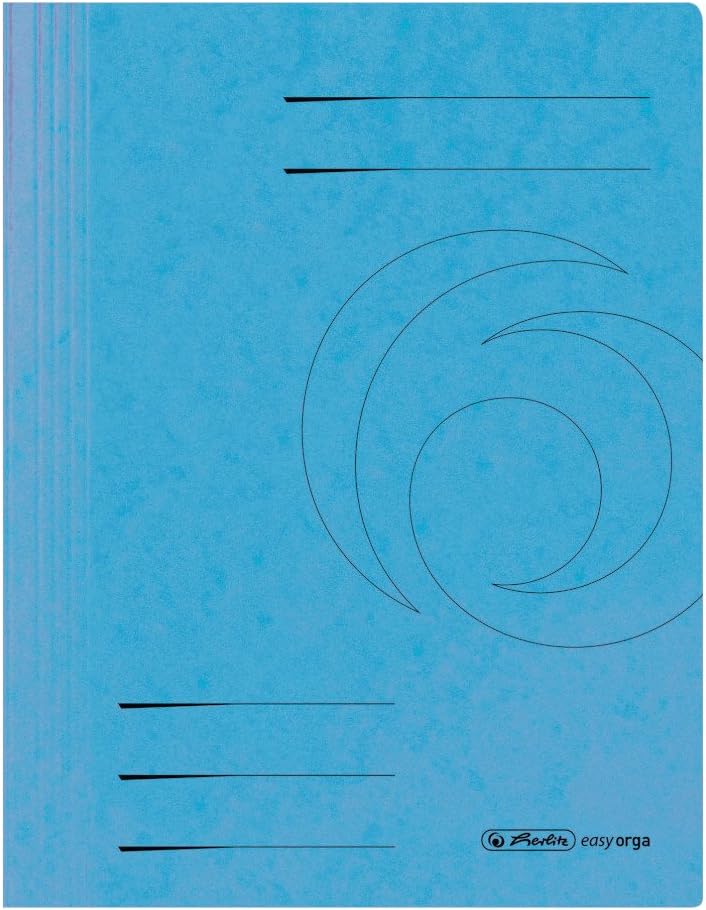 Herlitz File Folder A4, Commercial and Authority Filing, Colorspan, Pack of 25 Light Blue