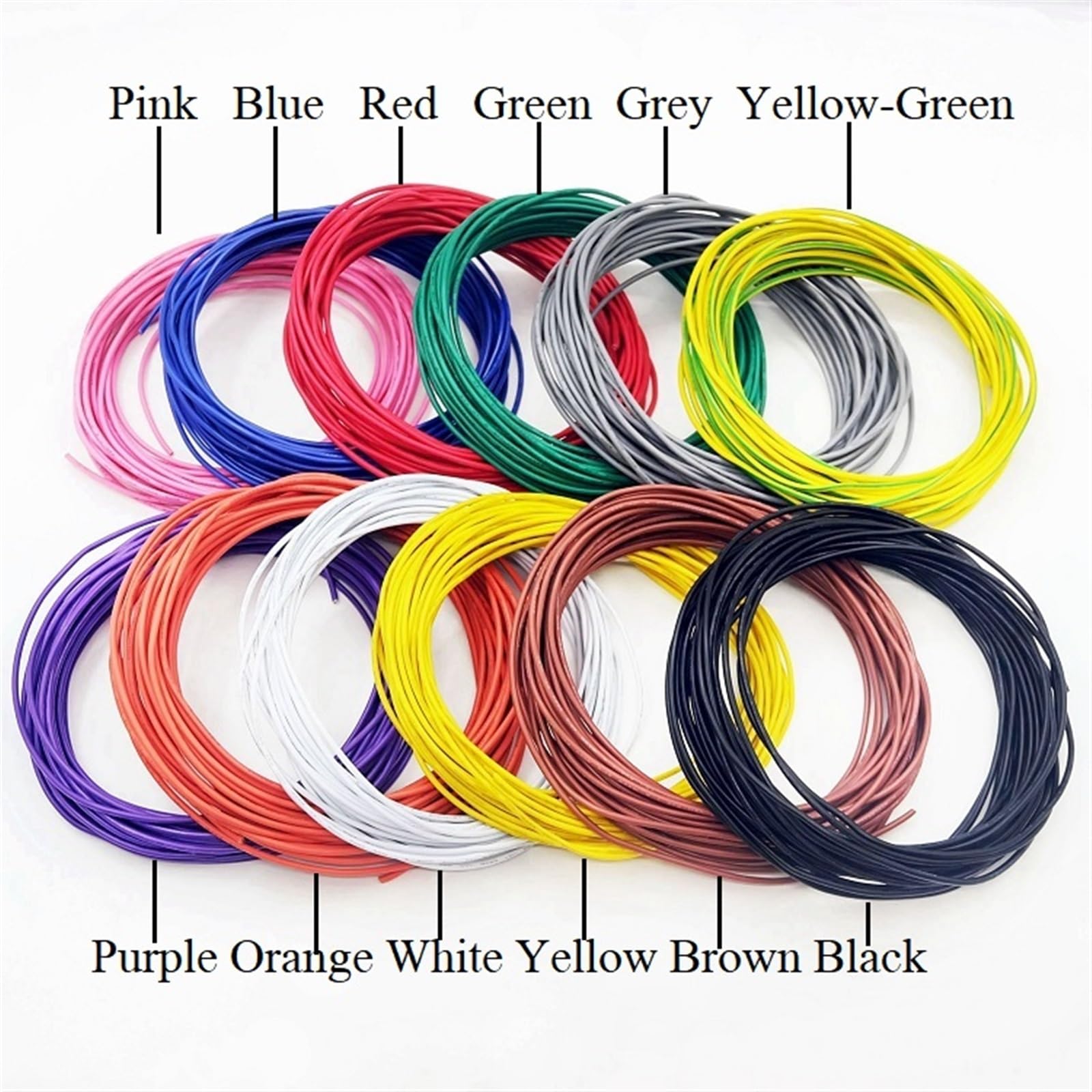 Cable, Cable de Cobre Flexible Trenzado, Cable electrónico UL1007 300 V, PVC, Calibre 14-30 AWG, Multicolor, Varios tamaños(Purple,5meter 16AWG)