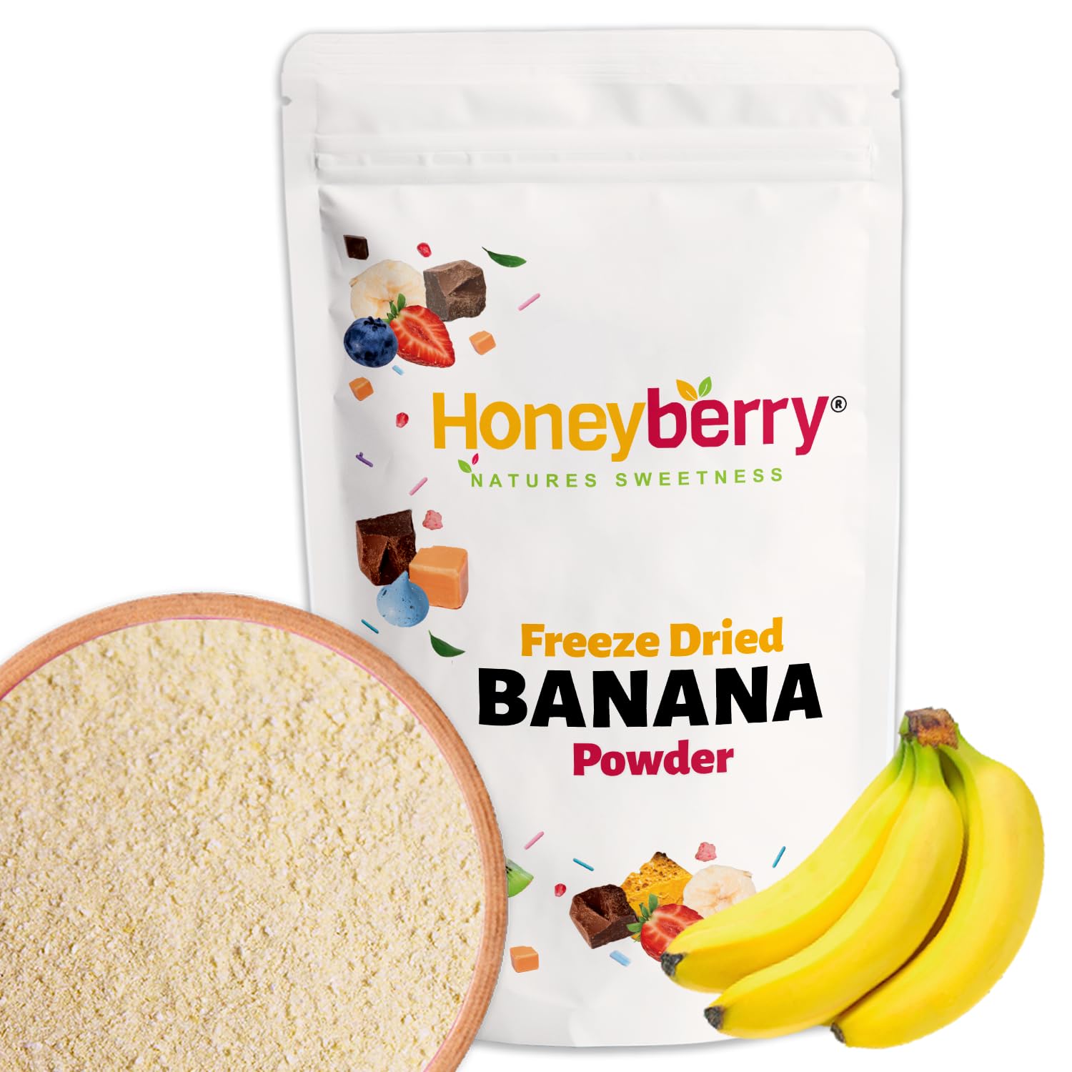 Freeze Dried Banana Powder 250g - No Added Sugar, 100% Natural, Gluten Free, Vegan Friendly